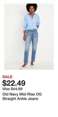 Old Navy Old Navy Mid-Rise OG Straight Ankle Jeans offer