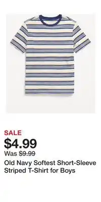 Old Navy Old Navy Softest Short-Sleeve Striped T-Shirt for Boys offer