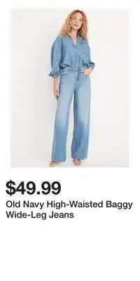 Old Navy Old Navy High-Waisted Baggy Wide-Leg Jeans offer