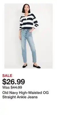 Old Navy Old Navy High-Waisted OG Straight Ankle Jeans offer