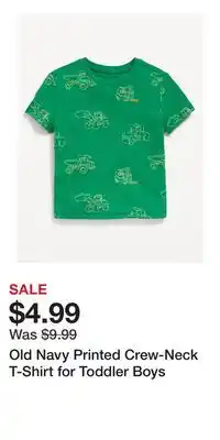 Old Navy Old Navy Printed Crew-Neck T-Shirt for Toddler Boys offer