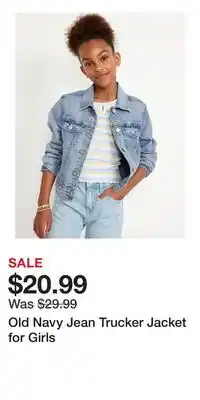 Old Navy Old Navy Jean Trucker Jacket for Girls offer