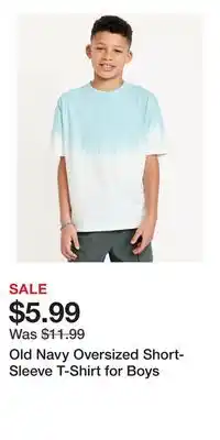 Old Navy Old Navy Oversized Short-Sleeve T-Shirt for Boys offer