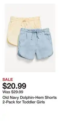 Old Navy Old Navy Dolphin-Hem Shorts 2-Pack for Toddler Girls offer