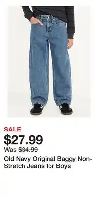 Old Navy Old Navy Original Baggy Non-Stretch Jeans for Boys offer