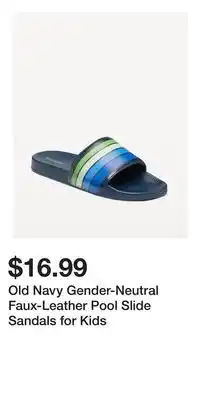 Old Navy Old Navy Gender-Neutral Faux-Leather Pool Slide Sandals for Kids offer