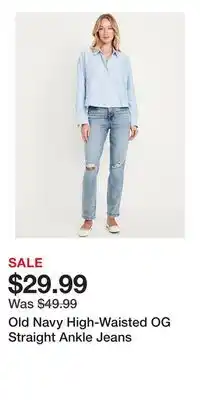 Old Navy Old Navy High-Waisted OG Straight Ankle Jeans offer