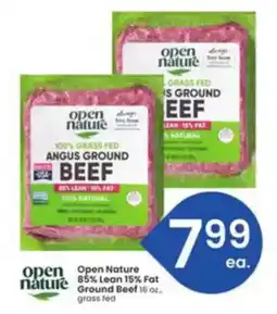 Albertsons Open Nature 85% Lean 15% Fat nature Ground Beef offer