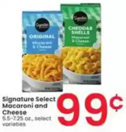 Albertsons Signature Select Macaroni and Cheese offer