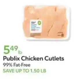 Publix Publix Chicken Cutlets offer