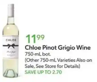 Publix Chloe Pinot Grigio Wine offer