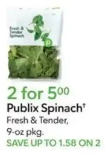 Publix Publix Spinach Fresh & Tender offer