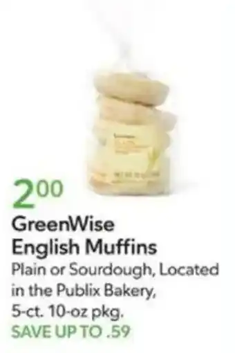 Publix GreenWise English Muffins offer