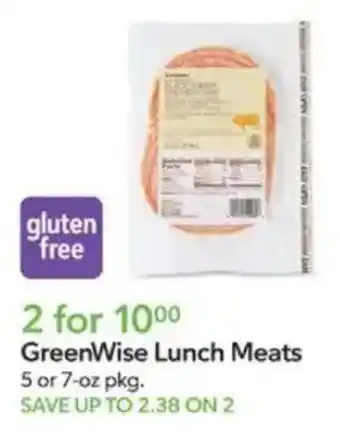 Publix GreenWise Lunch Meats offer