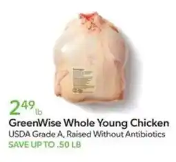 Publix GreenWise Whole Young Chicken offer