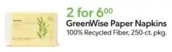 Publix GreenWise Paper Napkins offer