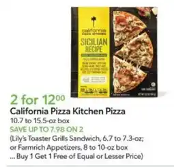 Publix California Pizza Kitchen Pizza offer