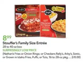 Publix Stouffer's Family Size Entrée offer