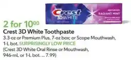 Publix Crest 3D White Toothpaste offer