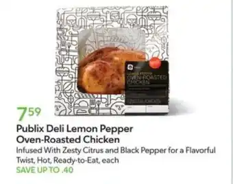 Publix Publix Deli Lemon Pepper Oven-Roasted Chicken offer