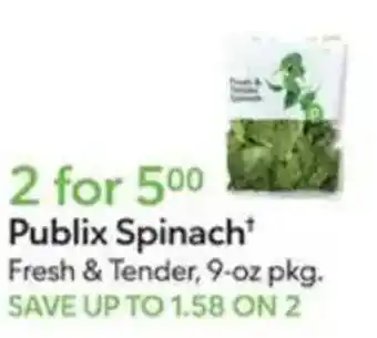 Publix Publix Spinach offer