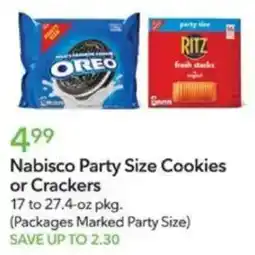 Publix Nabisco Party Size Cookies or Crackers offer