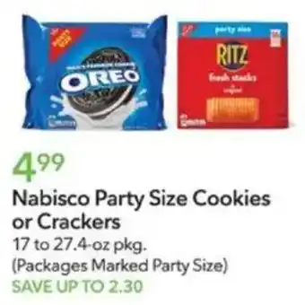 Publix Nabisco Party Size Cookies or Crackers offer