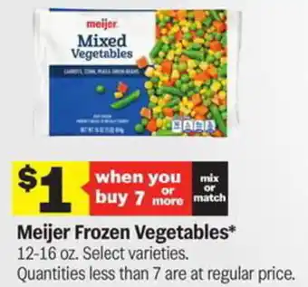 Meijer Meijer Frozen Vegetables offer