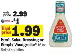 Meijer Ken's Salad Dressing or Simply Vinaigrette offer