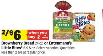 Meijer Brownberry Bread or Entenmann's Little Bites offer