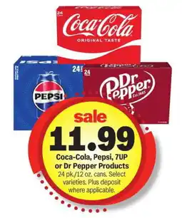 Meijer Coca-Cola, Pepsi, 7UP or Dr Pepper Products offer