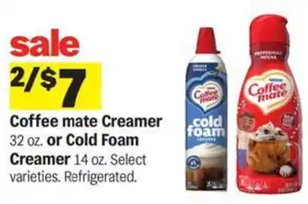 Meijer Coffee mate Creamer or Cold Foam Creamer offer