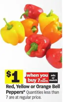 Meijer Red, Yellow or Orange Bell Peppers offer