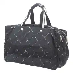 Walmart Pre-Owned CHANEL Boston bag (old travel line) in black nylon (Good) offer