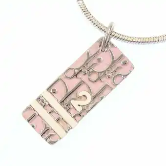 Walmart Pre-Owned Christian Dior Trotter Necklace for Women Metal Pink Silver NO.2 A215993 (Good) offer