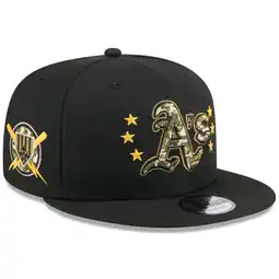 Walmart Men's New Era Black Athletics 2024 Armed Forces Day 9FIFTY Snapback Hat offer