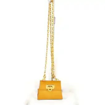 Walmart Pre-Owned Salvatore Ferragamo Chain 212727 Shoulder Bag Enamel Orange Women's (Fair) offer