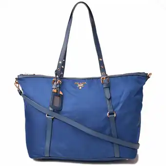 Walmart Pre-Owned Prada Shoulder Bag Tote 2way PRADA 1BG253 TESSUTO BLUETTE Blue offer