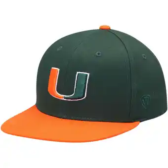 Walmart Youth Top of the World Green Miami Hurricanes Maverick Snapback Adjustable Hat offer