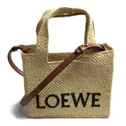 Walmart Pre-Owned LOEWE Font Tote (Raffia) 2-Way Shoulder Bag Natural A685V46X01 Women's (Good) offer