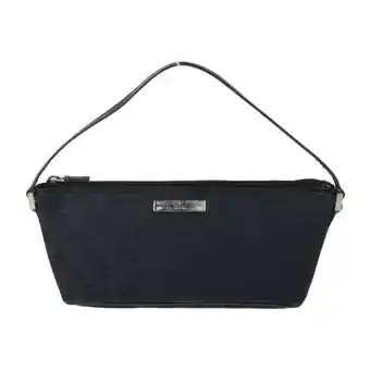 Walmart Pre-Owned GUCCI Gucci Pouch GG Canvas Handbag 039 1103 2123 Leather Black (Good) offer