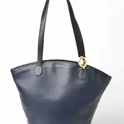 Walmart Pre-Owned Christian Dior Tote Bag, Leather, Navy (Good) offer