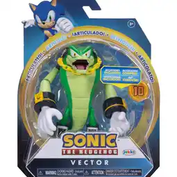 Walmart Sonic The Hedgehog - Sonic 4inch Articulated Figure Vector with Super Ring Accessory offer