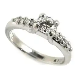 Walmart Pre-Owned Christian Dior Pt900 Platinum Ring Diamond 0.36ct Size 7 4.4g Women's (Good) offer