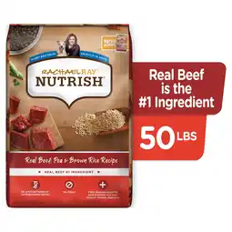 Walmart Rachael Ray Nutrish Real Beef, Pea & Brown Rice Recipe Dry Dog Food, 50 lb. Bag (Packaging May Vary) offer