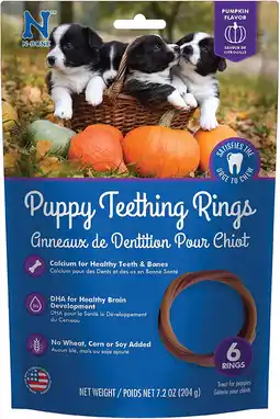 Walmart N-Bone Puppy Teething Ring, Dried Chews for Dogs, Pumpkin Flavor, 6-count, 7.2 oz offer