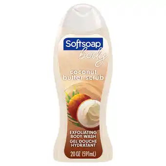 Walmart Softsoap Body Wash Exfoliating NG01Scrub, Coconut Butter Scent, 20 oz Bottle offer