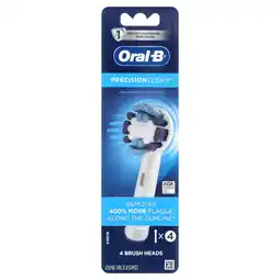 Walmart Oral-B Precision Clean Rechargeable Electric Toothbrush Replacement Head, White, 4 Count offer