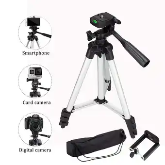 Walmart Tebru Flexible 360 Tripod Stand 41.33 Aluminum Tripod for Camera/Smartphone, Black offer