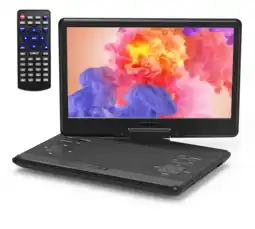 Walmart 14 Portable DVD Player with Swivel Screen and Remote Control for Kids and Car, Black offer